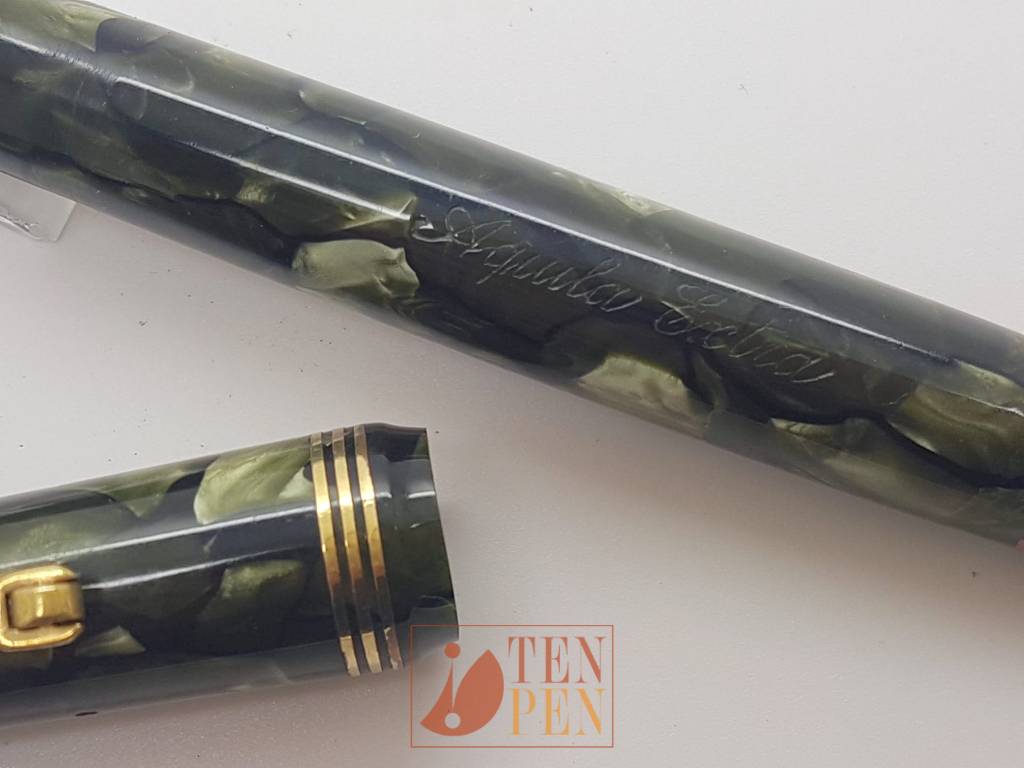 AQUILA EXTRA green marbled celluloid | Tenpen - By Letizia Iacopini